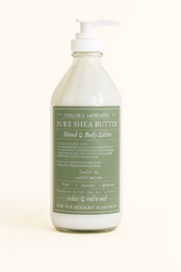 Whipped Shea Butter Lotion – 16oz Apothecary Bottle | Natural Moisturizing Lotion for Dry Skin, Handmade Small Batch – Cedar & Redwood