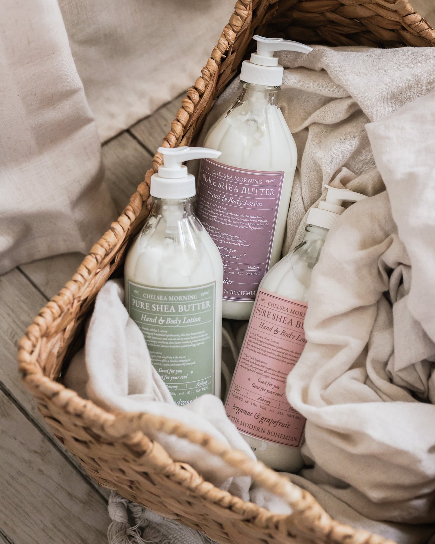 Whipped Shea Butter Lotion – 16oz Apothecary Bottle | Natural Moisturizing Lotion for Dry Skin, Handmade Small Batch – Cedar & Redwood