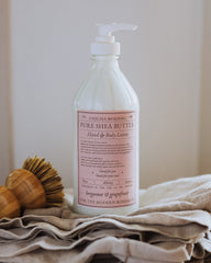 Whipped Shea Butter Lotion – 16oz Apothecary Bottle | Natural Moisturizing Lotion for Dry Skin, Handmade Small Batch – Bergamot & Grapefruit