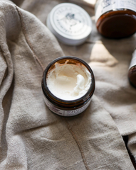 Whipped Tallow Body Butter | Natural Moisturizer for Dry Skin – Grass-Fed Tallow Balm in Amber Jar (2 oz)