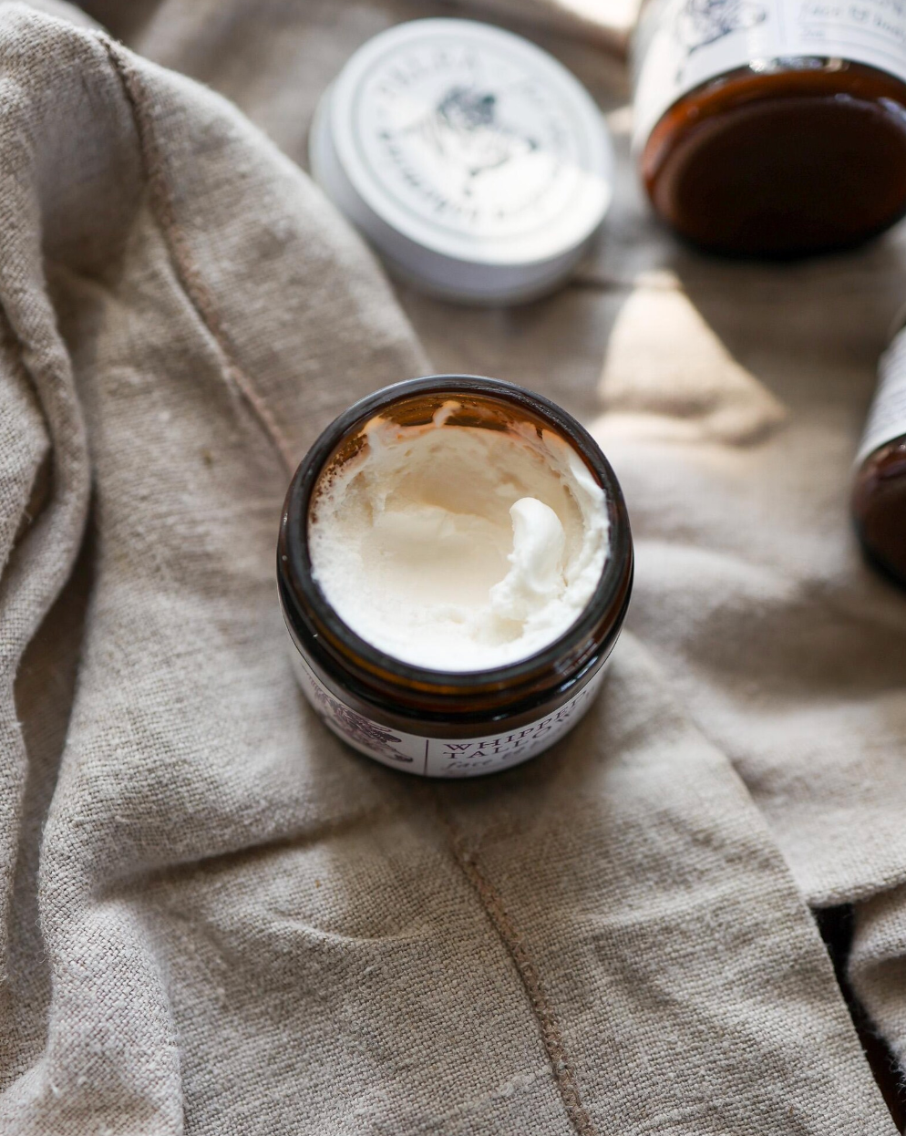 Whipped Tallow Body Butter | Natural Moisturizer for Dry Skin – Grass-Fed Tallow Balm in Amber Jar (2 oz)