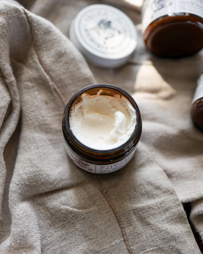 Whipped Tallow Body Butter | Natural Moisturizer for Dry Skin – Grass-Fed Tallow Balm in Amber Jar (2 oz)